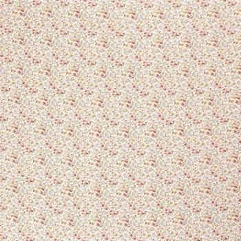 Preview: 1,50 m Viskose Popeline kleine Blumen auf Ecru